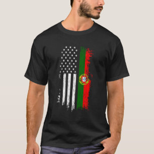 Portugees Amerikaans Vlag Pride Portugal Verenigde T-shirt