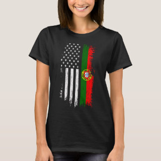 Portugees - Amerikaanse vlag - Pride - Portugal U T-shirt