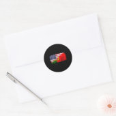 Portugees Amerikaanse vlag VS Luso Amerikaanse vla Ronde Sticker (Envelop)