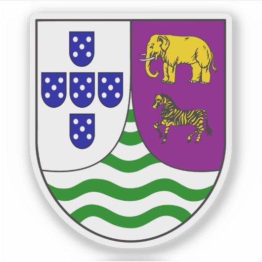 Portugees Angola Kleiner wapen (1935-1975) Sticker (Voorkant)