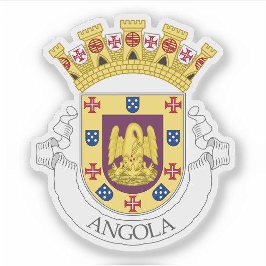 Portugees Angola voorgesteld wapen (1932) Sticker (Voorkant)