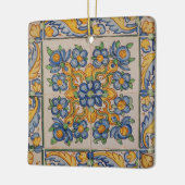 Portugees Azuleijo Premium Square Ornament (Links)