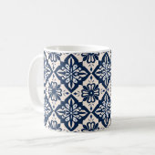 Portugees Azulejo Blauw en Wit Koffiemok (Voorkant links)