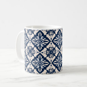 Portugees Azulejo Blauw en Wit Koffiemok