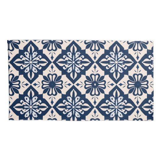 Portugees Azulejo Blauw en Wit Kussensloop (Achterkant-Rechts)