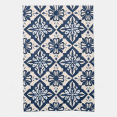 Portugees Azulejo Blauw en Wit Theedoek (Verticaal)