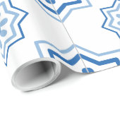  Portugees Azulejo BLUE Tile Pattern Cadeaupapier (Rol Hoek)