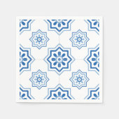 Portugees Azulejo BLUE Tile Pattern Servetten (Voorkant)