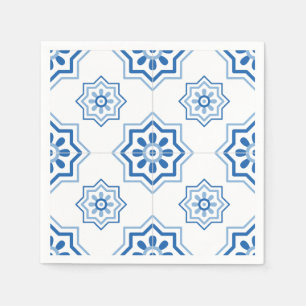 Portugees Azulejo BLUE Tile Pattern Servetten