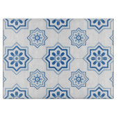  Portugees Azulejo BLUE Tile Pattern Snijplank (Voorkant)