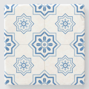 Portugees Azulejo BLUE Tile Pattern Stenen Onderzetter