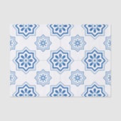  Portugees Azulejo BLUE Tile Pattern Tissuepapier (Voorkant)