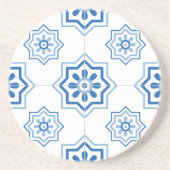  Portugees Azulejo BLUE Tile Pattern Zandsteen Onderzetter (Voorkant)