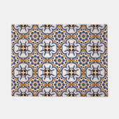  Portugees Azulejo Blue Yellow Pattern Deurmat (Voorkant)