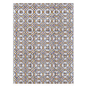  Portugees Azulejo Blue Yellow Pattern Tafelkleed (Voorkant)