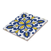 Portugees Azulejo Classic Decorative Blue Yellow Tegeltje (Zijkant)