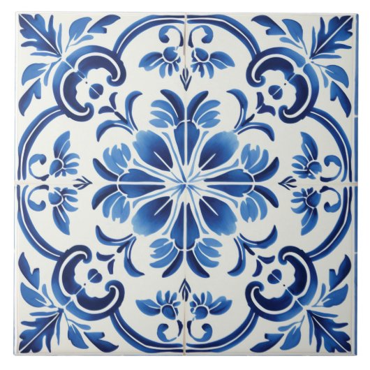 Portugees Azulejo Pattern Tegeltje (Voorkant)