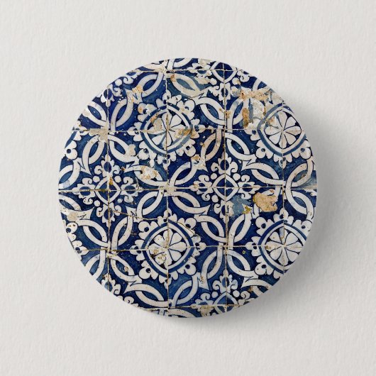 Portugees Azulejo Ronde Button 5,7 Cm (Voorkant)