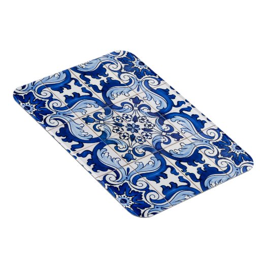 Portugees Azulejo Seamless Pattern Magneet (Rechterzijde)