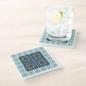 Portugees Azulejo Tile Glass Onderzetter (Schuin)