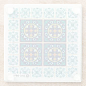 Portugees Azulejo Tile Glass Onderzetter (Achterkant)