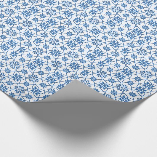 Portugees Azulejo Tile Pattern Cadeaupapier (Hoek)