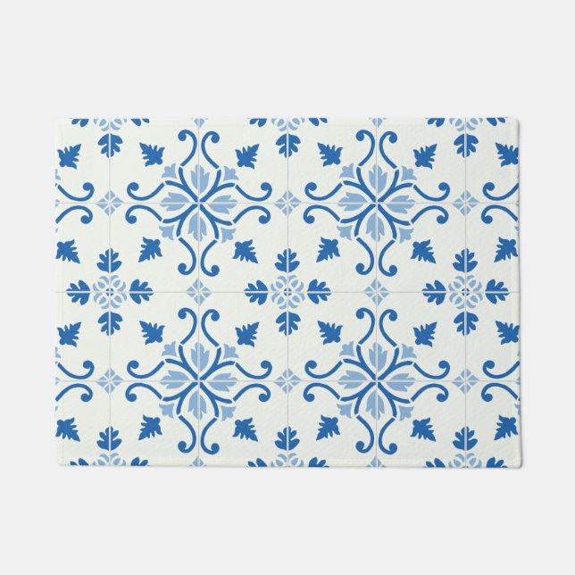  Portugees Azulejo Tile Pattern Deurmat (Voorkant)