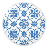 Portugees Azulejo Tile Pattern Keramische Knop (Voorkant)