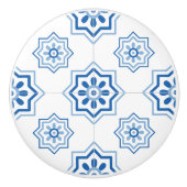 Portugees Azulejo Tile Pattern Keramische Knop (Voorkant)