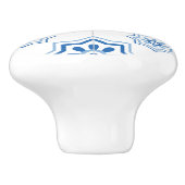 Portugees Azulejo Tile Pattern Keramische Knop (Zijkant)