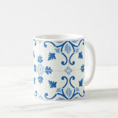  Portugees Azulejo Tile Pattern Koffiemok (Voorkant rechts)