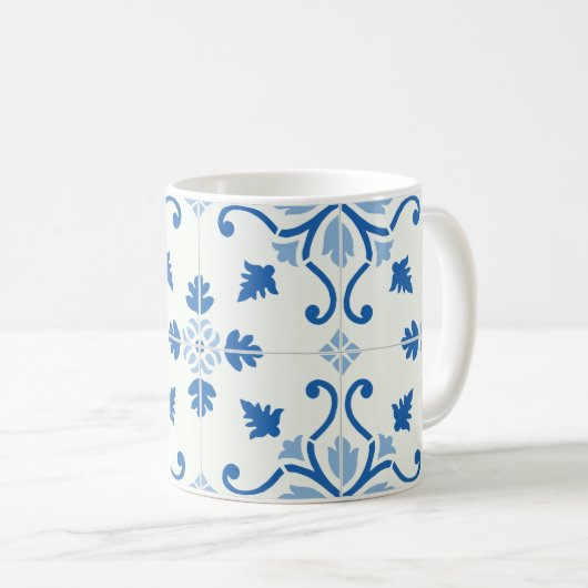Portugees Azulejo Tile Pattern Koffiemok (Voorkant rechts)