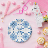 Portugees Azulejo Tile Pattern Papieren Bordje (Feest)