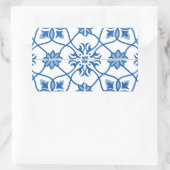 Portugees Azulejo Tile Pattern Rechthoekige Sticker (Tas)