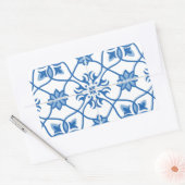 Portugees Azulejo Tile Pattern Rechthoekige Sticker (Envelop)