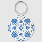  Portugees Azulejo Tile Pattern Sleutelhanger (Voorkant)