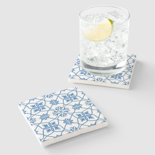  Portugees Azulejo Tile Pattern Stenen Onderzetter (Zijkant)