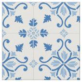  Portugees Azulejo Tile Pattern Stof (Close Up)
