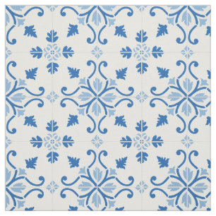  Portugees Azulejo Tile Pattern Stof