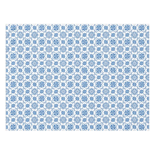 Portugees Azulejo Tile Pattern Tafelkleed (Voorkant (Horizontaal))