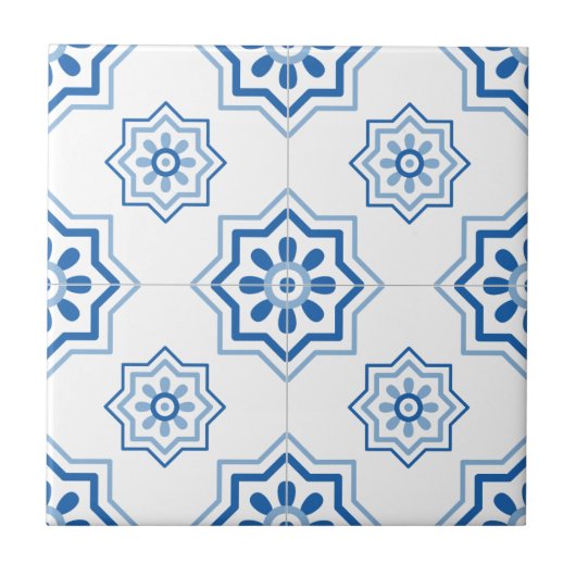 Portugees Azulejo Tile Pattern Tegeltje (Voorkant)