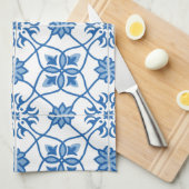  Portugees Azulejo Tile Pattern Theedoek (Quarter Fold)