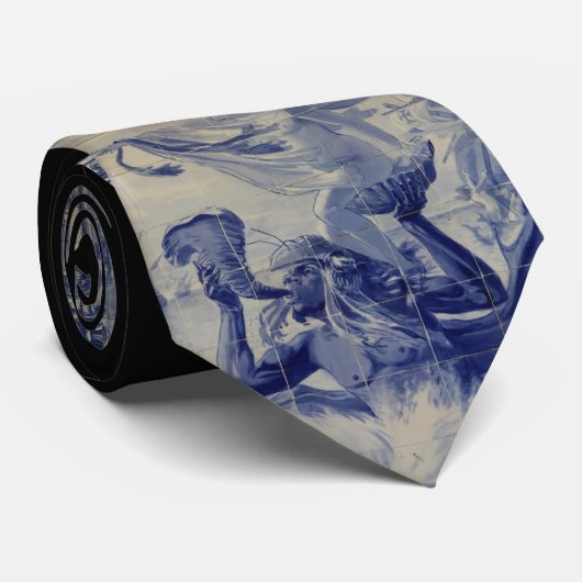 Portugees Azulejo Tiles Stropdas (Opgerold)