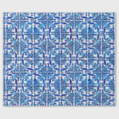 Portugees Azulejo Wrapping Paper Cadeaupapier (Vlak)