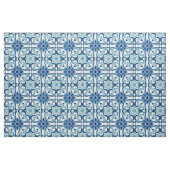 Portugees Azulejos Blue Floral Tile Pattern Stof (Yard (91,4 cm))