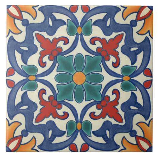  Portugees Azulejos Pattern Tegeltje (Voorkant)