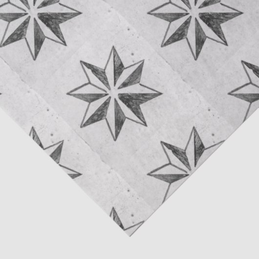  Portugees Azulejos Star Grey Decoupage Tissuepapier (Detail)
