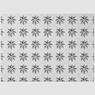 Portugees Azulejos Star Grey Decoupage Tissuepapier