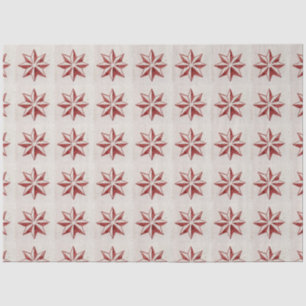 Portugees Azulejos Star Red Decoupage Tissuepapier