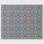  Portugees Azulejos Tile Pattern Cadeaupapier (Vlak)